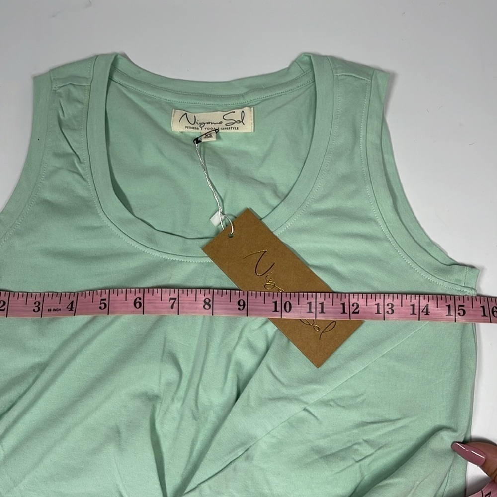 NWT Niyama Sol Mint Green Sleeveless Tie Tank Womens XS - Picture 7 of 7